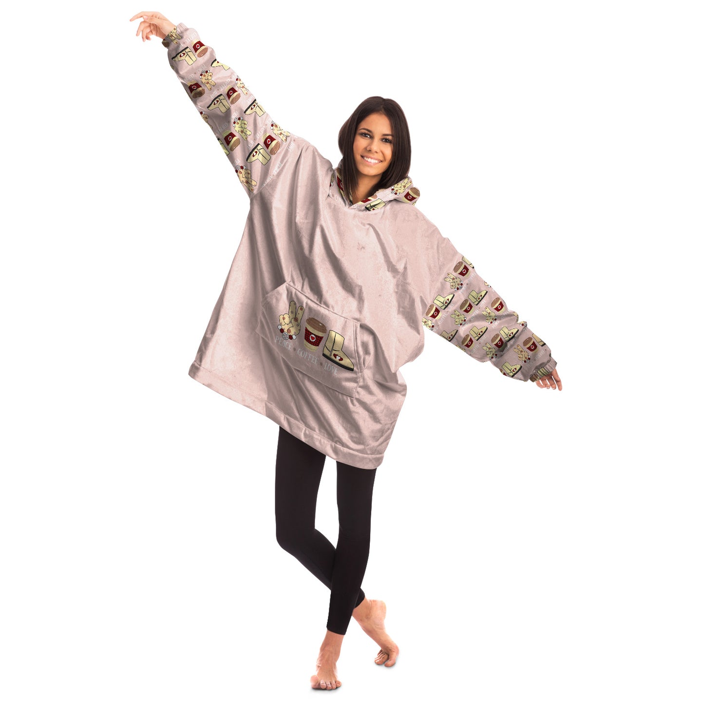 Peace Coffee Love Oversize Sn-ugg Hoodie