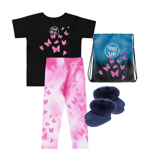 Butterfly Pink Kid's Size 2-7 Leggings
