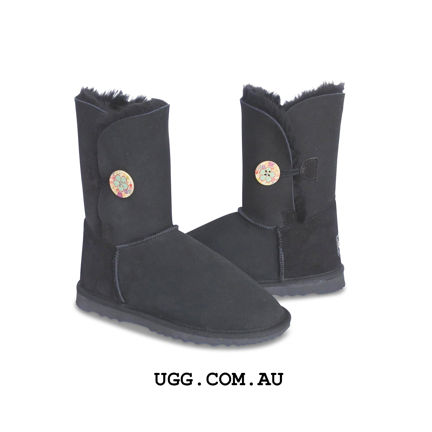 Bella Button Floral Ugg Boots