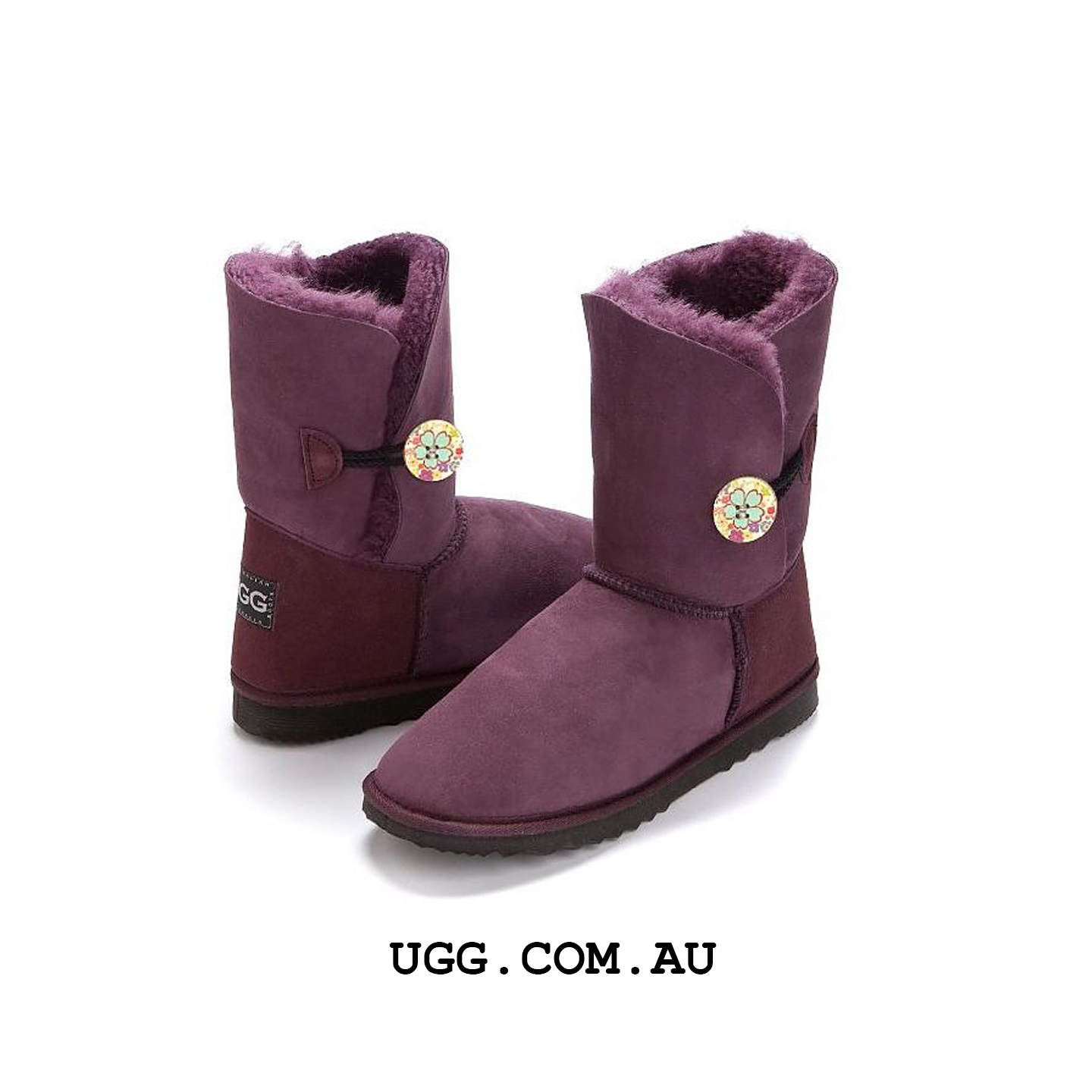 Bella Button Floral Ugg Boots