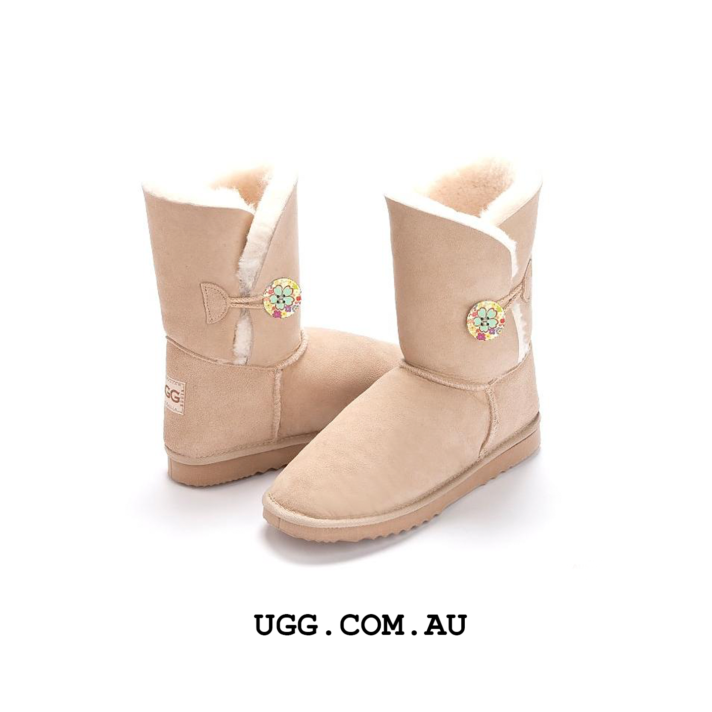 Bella Button Floral Ugg Boots