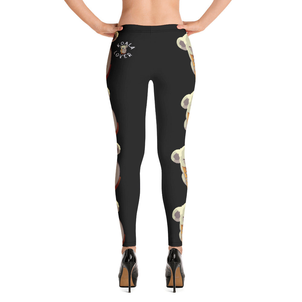 Koala Lover Black Leggings