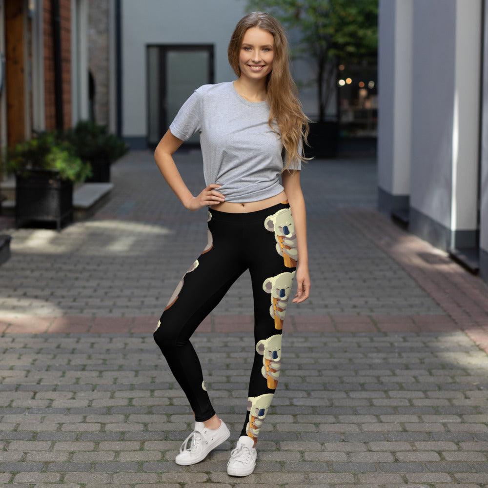 Koala Lover Black Leggings