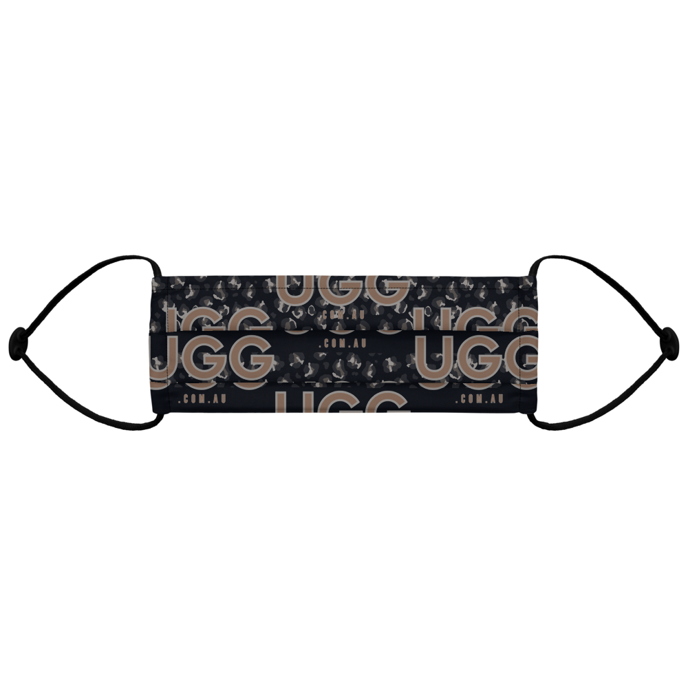 Ugg.com.au Leopard on Black Premium face mask