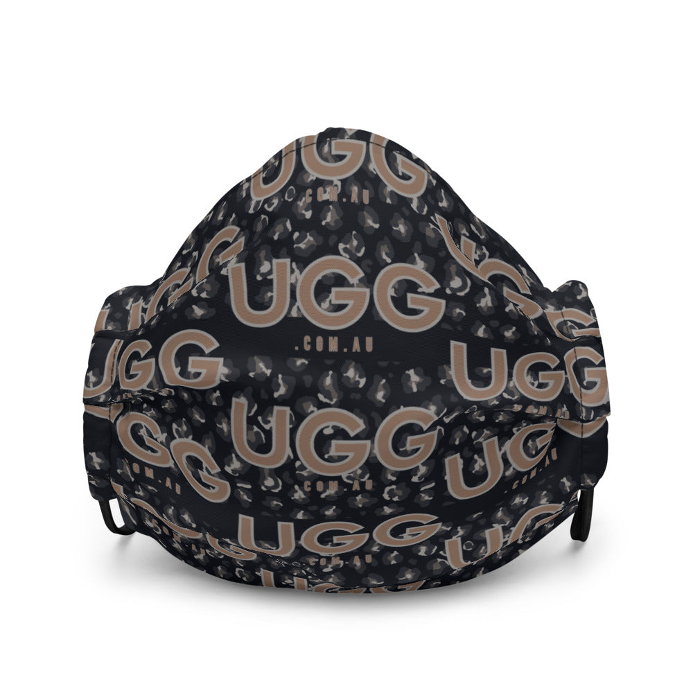 Ugg.com.au Leopard on Black Premium face mask