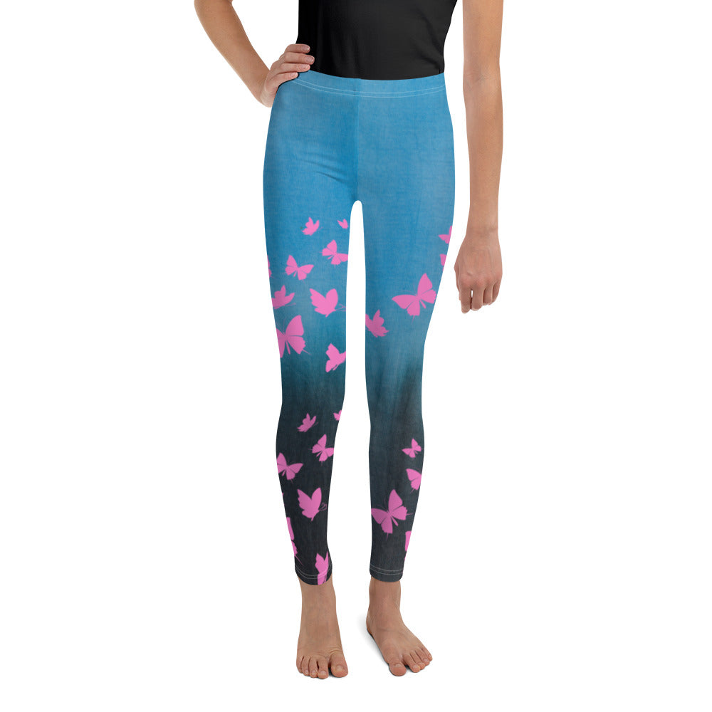 Butterfly Blue Youth Leggings