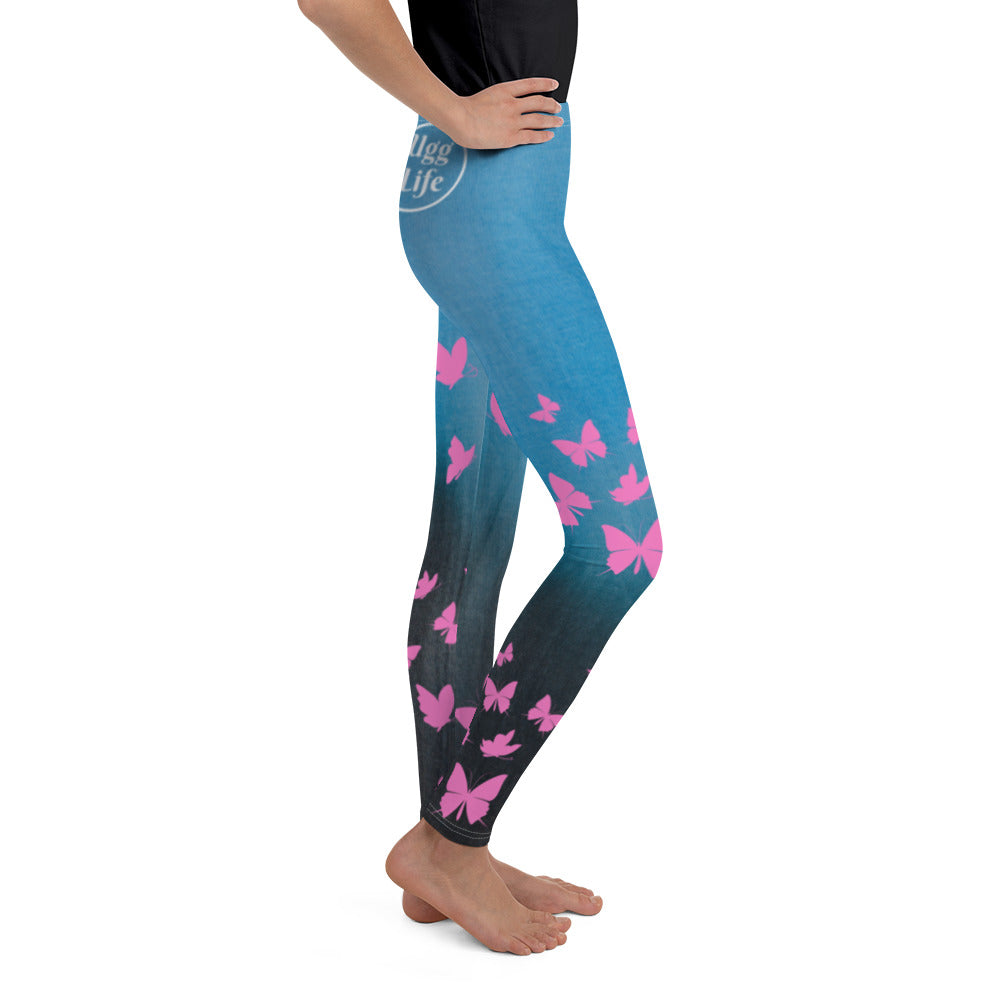Butterfly Blue Youth Leggings