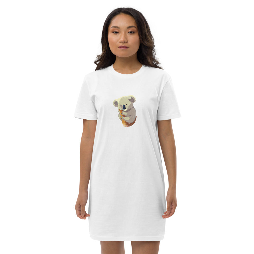 Koala Lover Organic cotton t-shirt dress