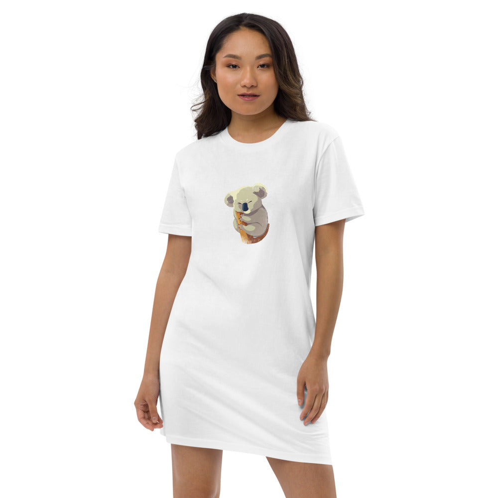 Koala Lover Organic cotton t-shirt dress