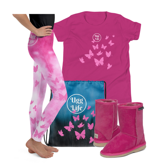 Butterfly Pink Youth Leggings