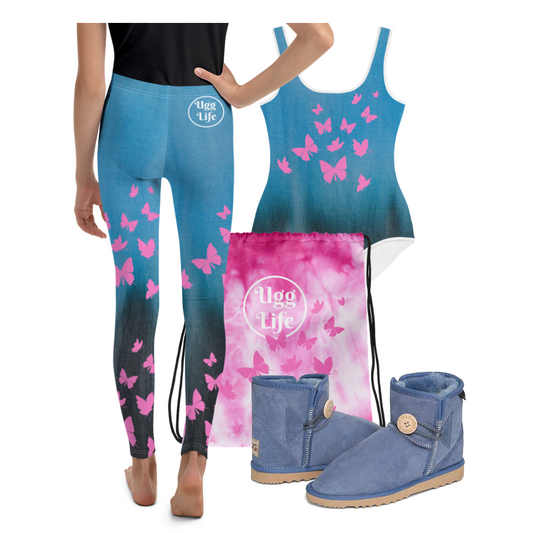 Butterfly Blue Youth Leggings
