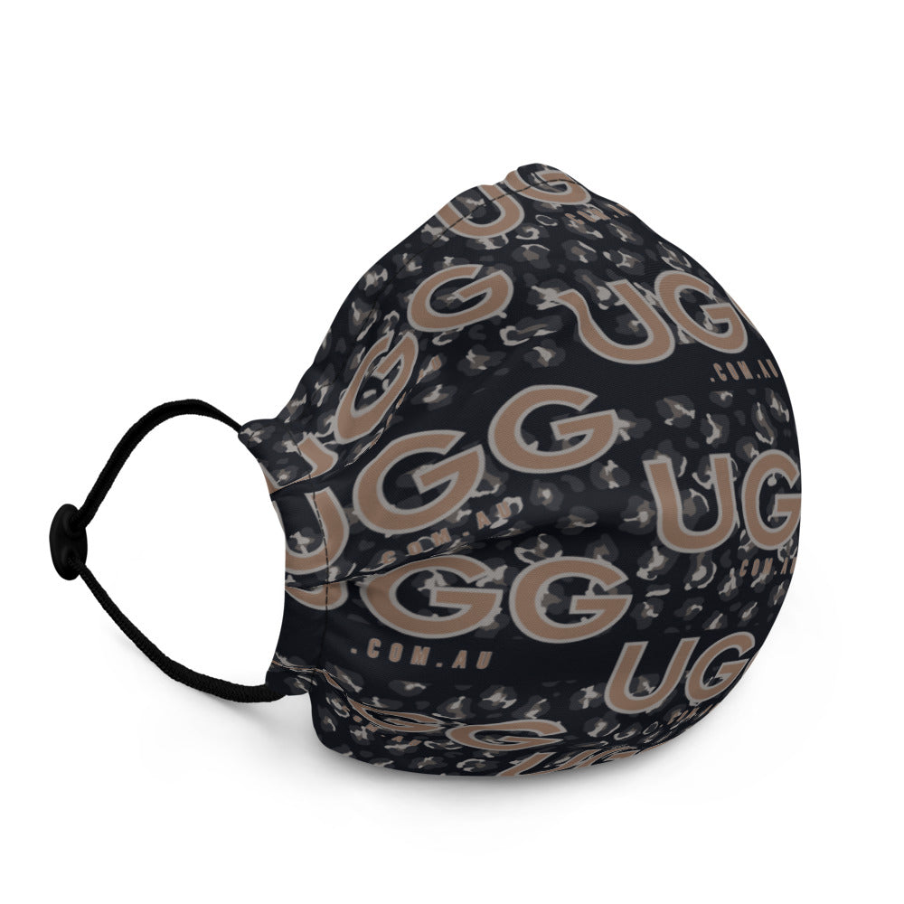 Ugg.com.au Leopard on Black Premium face mask
