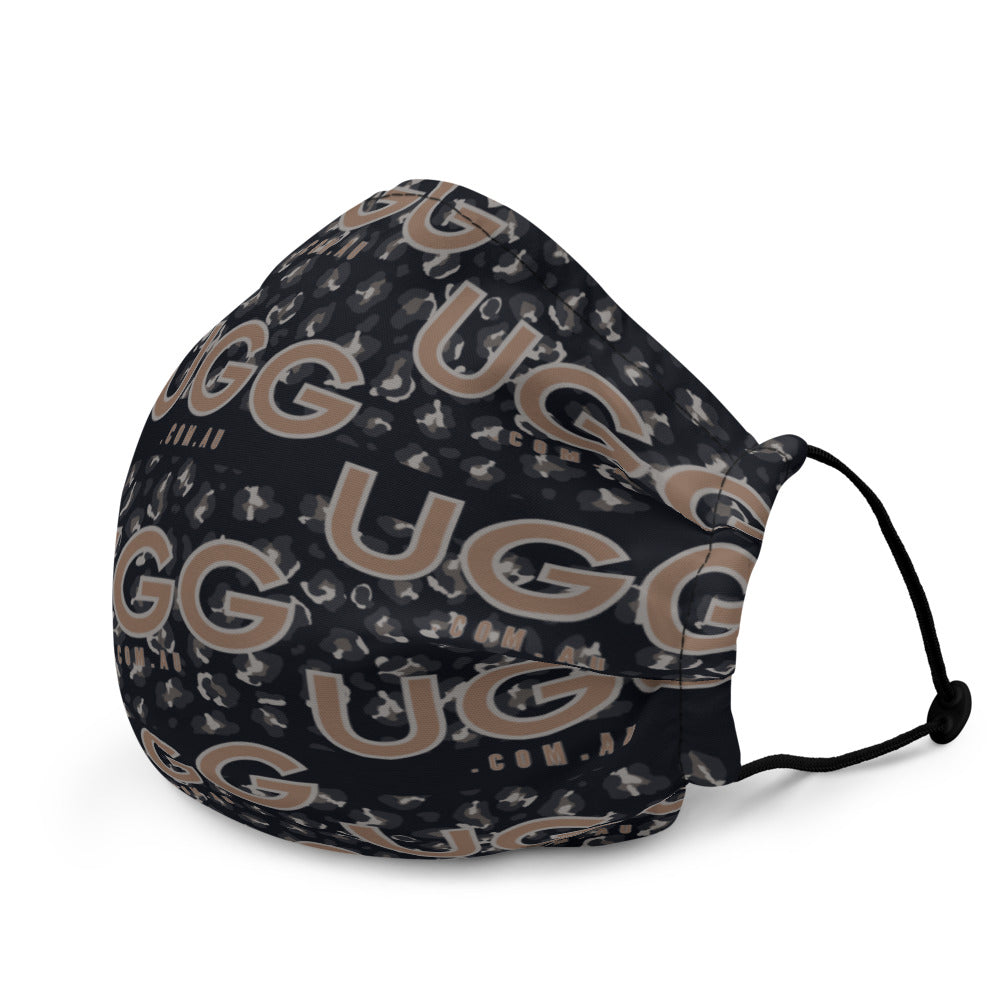 Ugg.com.au Leopard on Black Premium face mask